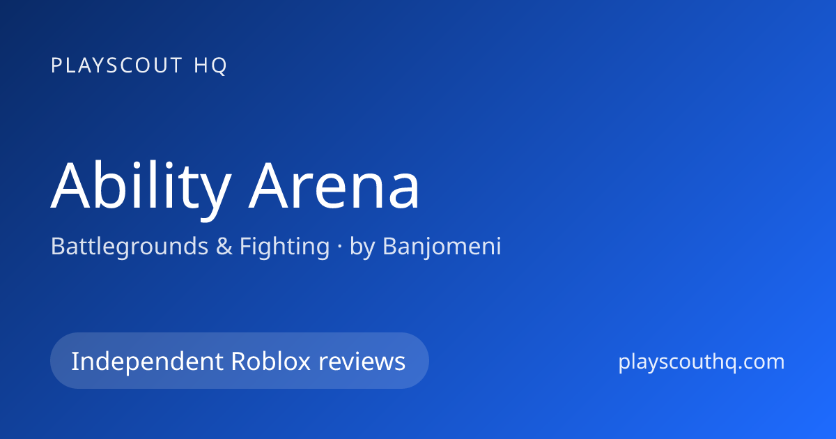 Ability Arena 💥 Roblox Game Guide | PlayScout HQ